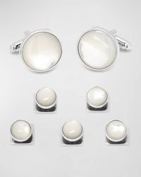 Men's Mother-of-Pearl Cuff Link 5-Stud Set