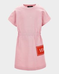 Girl's Fleece Dress W/ Vintage Logo-Print, Size 6-14