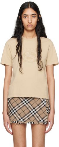 Burberry T-shirt beige à logo EKD