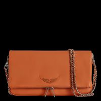 Zadig&voltaire - Pochette en cuir chaînes en métal - Taille Unique - Orange