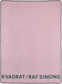 Kvadrat/Raf Simons Pink Double-Faced Wool Logo Throw