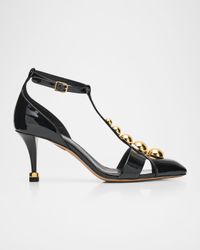 70mm Cleia Studded Patent Leather Pumps