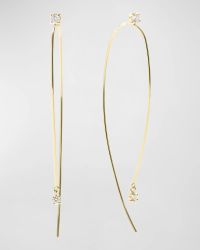 14K Gold Hooked On Hoops With Diamonds