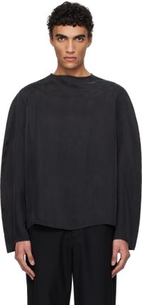 AMOMENTO Gray Raglan Cupro T-shirt