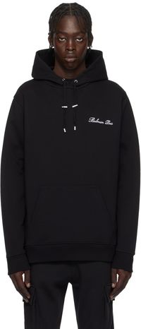Balmain Black 'Balmain' Signature Hoodie