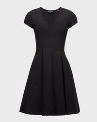 Emma Pleated Fit-&-Flare Mini Dress