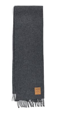GANNI Double Face Wool Solid Scarf Paloma Melange One Size