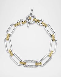 Two-Tone Signature Caviar Link Bracelet