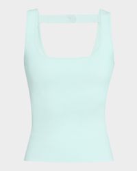 Square-Neck Knit Tank Top