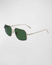 Men's Prisma Metal Aviator Sunglasses, 58mm