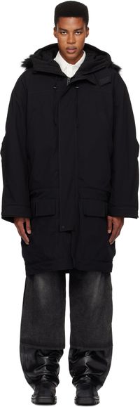 032c Black OSL2BER Dropped Waist Parka