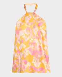 Florentine Silk Halter Top