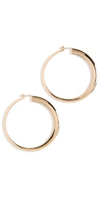 Tory Burch Oversized Essential Hoops Tory Gold One Size