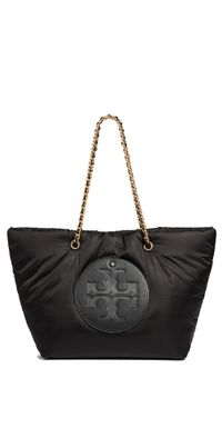 Tory Burch Ella Puffy Chain Tote Black One Size