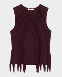 Bonnie Sleeveless Fringe Knit Top