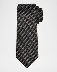 Men's Chevron-Woven Silk Tie