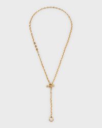18K Yellow Gold Diamond Open-Link Chain Necklace
