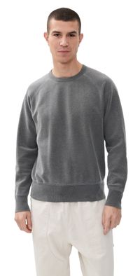 Save Khaki All American Twill Back Terry Crew Sweatshirt Black XL