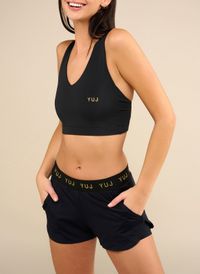 Yuj Yoga Paris - Brassière de yoga - Taille L - Noir