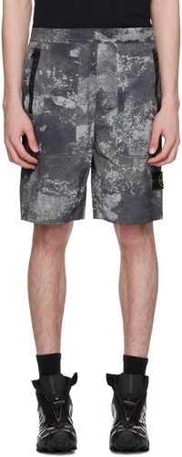 Stone Island Gray Drawstring Shorts