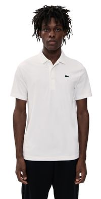 Lacoste Regular Fit UV Protect Golf Polo Shirt White M