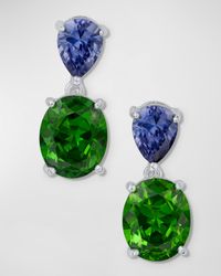 Oval and Pear Cubic Zirconia Drop Earrings