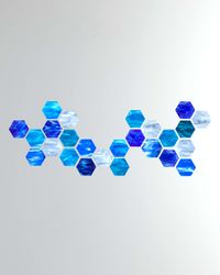 Water Hexagonal Glass Wall Sculpture