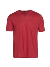 Men's COLLECTION Core Solid V-Neck T-Shirt - Red - Size Small