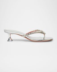 Gigi Crystal Kitten Thong Sandals