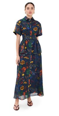 Rosie Assoulin Boogie Woogie Bugle Boy Dress Dark Floral 8