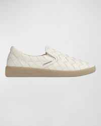 Sawyer Woven Leather Slip-On Sneakers