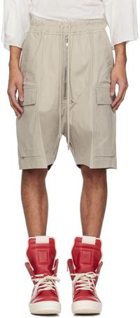 Rick Owens Off-White Cargobela Shorts