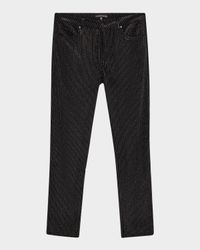 Men's Brando Black and Silver Denim Skinny Jeans