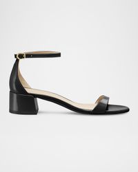 Nudist Patent Ankle-Strap Sandals