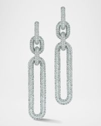 Morrell 18K White Gold All Diamond Drop Earrings