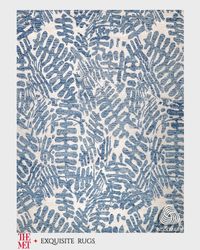 Botanica Hand-Tufted Blue/Ivory Rug, 12' x 15'