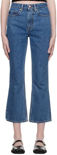 GANNI Blue Rigid Betzy Jeans