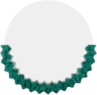 Charlotte Kidger Green Small Raw Edge Mirror