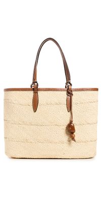 Hunting Season Tote In Natural Fiber Cognac One Size