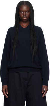 Studio Nicholson Navy Fiore Sweater