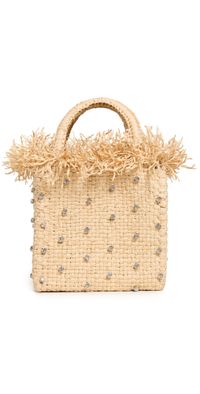 PAMELA MUNSON Check Mate Mini Sparkle Bag Natural One Size