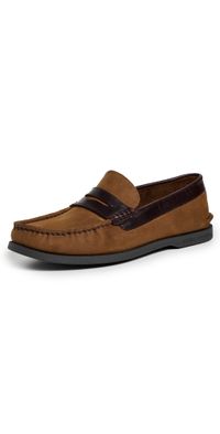 Sperry Authentic Original Harbor Suede Loafers Brown 11.5