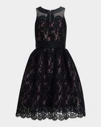 Lace Sleeveless Fit-&-Flare Dress