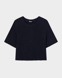 Ribbed Raglan-Sleeve Top