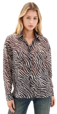 IRO Farri Blouse Brown/Natural White 40
