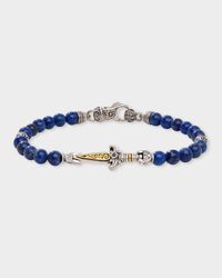 Sterling Silver and Bronze Lapis Bracelet