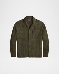 Men's Cashmere Glen Plaid Overshirt