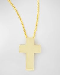 Small 18k Yellow Gold Cross Necklace