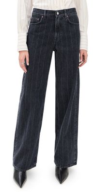 House of Dagmar Baggy Fit Jeans Black White 31