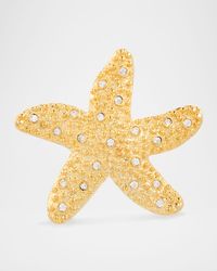 Crystal Starfish Pin